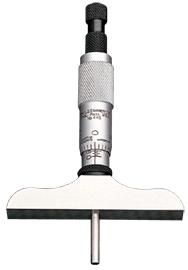 #445AZ-3RL -  0 - 3'' Measuring Range - Ratchet Thimble - Depth Micrometer - Industrial Tool & Supply