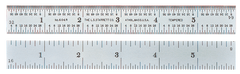 #C636EM-6 - 6 / 150mm Long - 36 Graduation - 3/4'' Wide - Spring Tempered Steel Rule - Industrial Tool & Supply