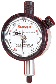 #81-111J - .025 Total Range - 0-50-0 Dial Reading - AGD 1 Dial Indicator - Industrial Tool & Supply