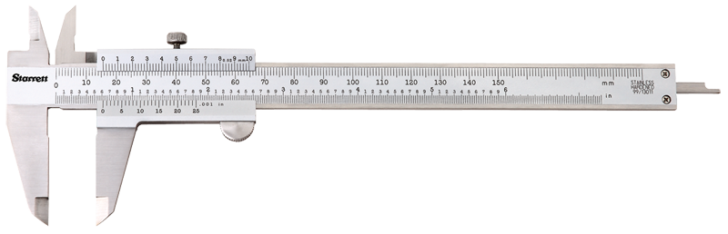 #125MEA-12/300 - 0 - 12 / 0 - 300mm Measuring Range (.002 / 0.02mm Grad.) - Vernier Caliper - Industrial Tool & Supply