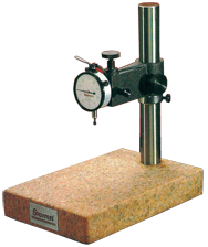 #653GJ - Kit Contains: .0005" Graduation; 0-25-0 Reading - Pink Granite Stand & Dial Indicator - Industrial Tool & Supply