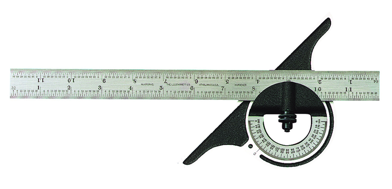 12-12-4R PROTRACTOR W/BLADE - Industrial Tool & Supply