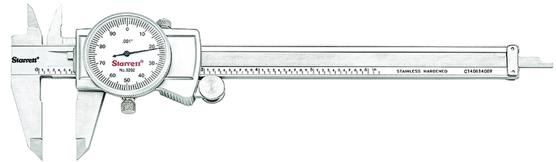 #3202-6 -  0 - 6" Stainless Steel Dial Caliper with .001" Graduation - Industrial Tool & Supply