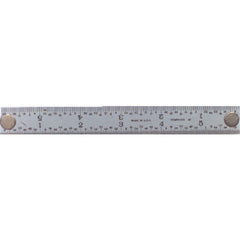 Rigid Magnet Rule - Model 402-006MG-6″ Length-4R Graduation-3/4″ Width - Industrial Tool & Supply