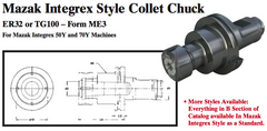 Mazak Integrex Style Collet Chuck (ER32 or TG100 Ð Form ME3) - Part #: CNC86 M53.60100TG - Industrial Tool & Supply