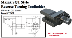 Mazak SQT Stye Reverse Turning Toolholder (3/4Ó or 1Ó OD Holder Form SQT-C2) - Part #: SQT32.1525 - Industrial Tool & Supply