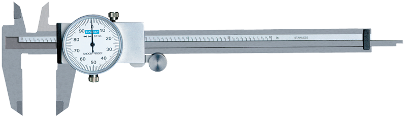 0 - 12'' Measuring Range (.001" Grad.) - Shockproof Steel Dial Caliper - #52-008-712 - Industrial Tool & Supply