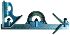 #52-370-012 - 12''-- 4R Graduation - Regular Blade - 4 Piece Combination Square Set - Industrial Tool & Supply