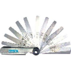 Thickness Gage - Model 52-485-008-13 Leaf-0.05″ to 1.0 mm Range - Industrial Tool & Supply
