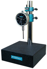 Kit Contains: Granite Base & 1" Travel Indicator; .001" Graduation; 0-100 Reading - Granite Stand with Dial Indicator - Industrial Tool & Supply