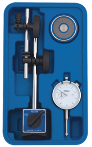 Set Contains: 1" Indicator w/Fine Adj Mag Base - AGD 2 Dial Indicator with Fine Adjustment Mag Base - Industrial Tool & Supply