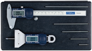 Kit: 6"/150mm Poly-Cal Caliper and Xtra-Value Depth Gage - Xtra Value Depth Gage & Poly Cal Kit - Industrial Tool & Supply