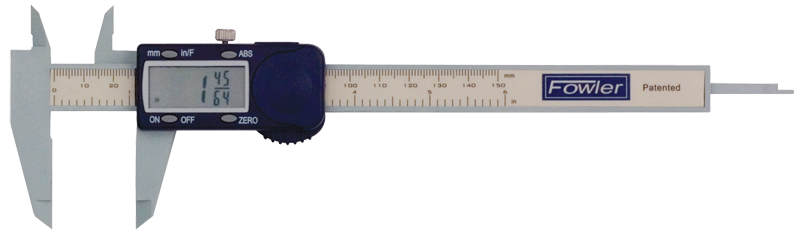 0 - 6" / 0 - 150mm Measuring Range (.0005" / .01mm; fractions in 1/64 increments Res.) - Poly-Cal Electronic Caliper - Industrial Tool & Supply