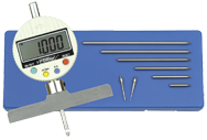 0 - 22" Measuring Range (.0005" / .01mm Res.) - Electronic Depth Gage - Industrial Tool & Supply