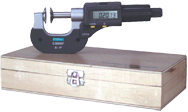 0 - 1"/0 - 25mm Measuring Range - .00005"/.001mm Resolution - Ratchet Thimble - High Speed Steel Face - Electronic Disc Micrometer - Industrial Tool & Supply