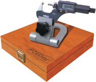 Kit Contains: 0-1" IP54 Fluid Resistant Electronic Micrometer (54-860-001); Compact Folding Micrometer Stand (52-247-005); 2 Ball Attachments; Wooden Case - Micrometer Inspection Set - Industrial Tool & Supply