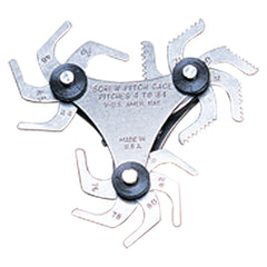 Model 52–485–020–24 Leaves–0.25 mm to 6.0 mm Pitch - Screw Pitch Gage - Industrial Tool & Supply