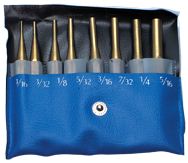 PEC Tools 8 Piece Brass Drive Pin Punch Set -- Includes: 1/16; 3/32; 1/8; 5/32; 3/16; 7/32; 1/4; & 5/16" - Industrial Tool & Supply