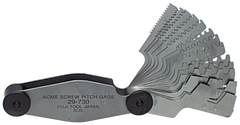 #615-6327 - 16 Leaves - Metric Pitch - Acme Screw Thread Gage - Industrial Tool & Supply