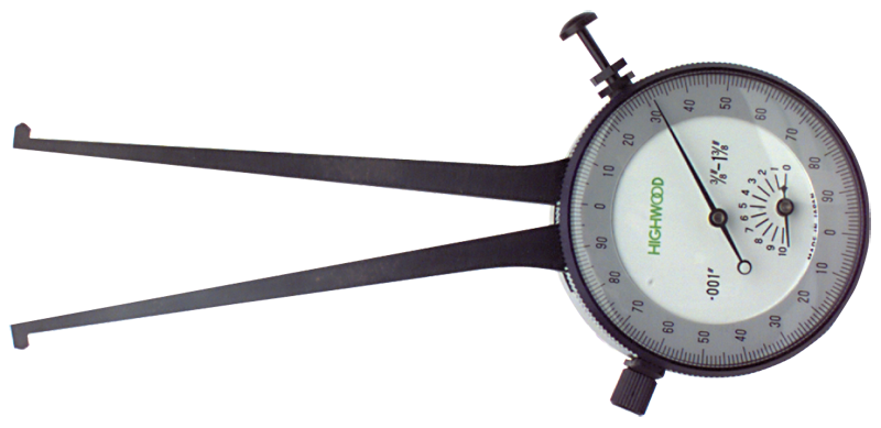 #IC37 - .375 - 1.375'' Range - .001'' Graduation - Dial Face Internal Caliper Gage - Industrial Tool & Supply