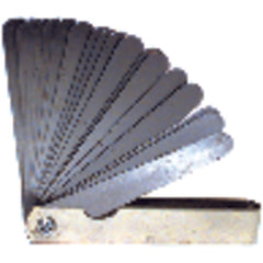 Tapered Thickness Gage - 26 Leaf-0.0015″ to 0.025″ Range - Industrial Tool & Supply