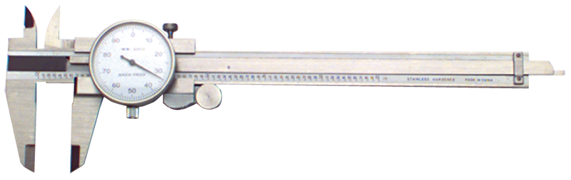 0 - 4'' Measuring Range (.001 Grad.) - Stainless Steel Dial Caliper - Industrial Tool & Supply