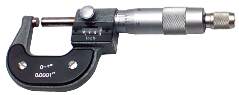 3 - 4'' Measuring Range - .0001 Graduation - Ratchet Thimble - Carbide Face - Digital Outsite Micrometer - Industrial Tool & Supply