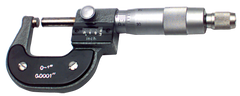 0 - 1'' Measuring Range - .0001 Graduation - Ratchet Thimble - Carbide Face - Digital Outsite Micrometer - Industrial Tool & Supply