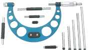 12 - 16'' Measuring Range - .001 Graduation - Ratchet Thimble - Carbide Face - Interchangeable Anvil Micrometer - Industrial Tool & Supply