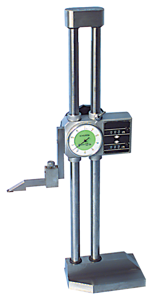 #TC24HG - 24" - .001" Graduation - Twin Beam Digital Count Dial Height Gage - Industrial Tool & Supply