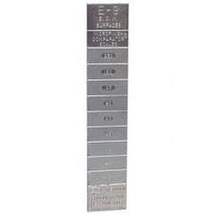 Microfinish Surface Comparator - Model E9–9 Specimens for Checking Varied Roughness Results - Industrial Tool & Supply