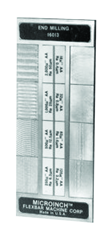 #16015 - 8 Specimans for Checking Horizontal Milling Roughness Results - Microinch Comparator Plate - Industrial Tool & Supply