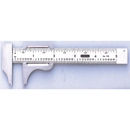 ‎729 Slide Caliper - 0-4″ Measuring Range - (16ths / 32nds Graduation) - Industrial Tool & Supply