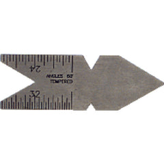 Center Gage - Model CG60 - USA Standard 60°-14ths, 20ths, 24ths, 32nds Graduation - Industrial Tool & Supply