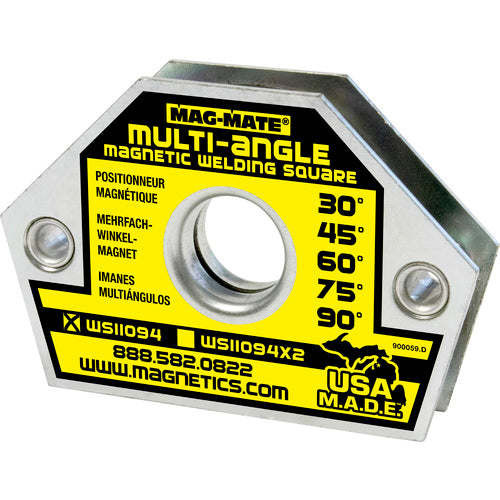 Magnetic Welding Square - 10 Angle-3 3/8″ × 1/2″ × 2 9/16″-23 lbs Holding Capacity - Industrial Tool & Supply