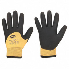 Size 7S Gloves-Cold Grip Plus 5 Hi-Viz orange shell, black foam PVC 3/4 coating. ANSI Level 4 cut protection - Industrial Tool & Supply