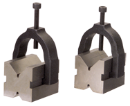 #VB2 - 1-1/4 x 1-1/4 x 1-5/8'' - V-Block & Clamp Set - Industrial Tool & Supply