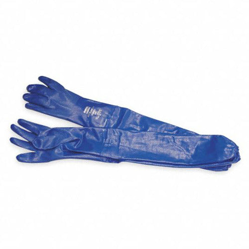 ‎Size 7-Nitri-Knit - dipped nitrile glove - insulated liner - 12″ (30cm) - rough grip - blue. 6 pairs per bag, 12 bags per case. - Industrial Tool & Supply