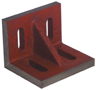 4-1/2 x 3-1/2 x 3" - Machined Webbed (Closed) End Slotted Angle Plate - Industrial Tool & Supply