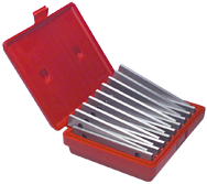 #TPS9 - 9 Piece Set - 1/4'' Thickness - 1/8'' Increments - 3/4 to 1-3/4'' - Parallel Set - Industrial Tool & Supply