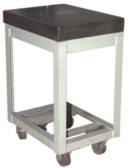 18 x 24" - Surface Plate Stand 0-Ledge with Casters - Industrial Tool & Supply