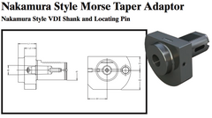 Nakamura Style Morse Taper Adaptor (Nakamura Style VDI Shank and Locating Pin) - Part #: NK71.5030 - Industrial Tool & Supply