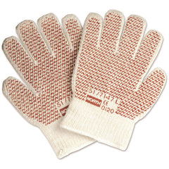 Size Men's Universal Gloves-Grip N - ambidextrous knit Hot Mill glove - 7 gauge inner & outer - knit wrist - brown nitrile N-Tread coating on both sides - resistant to 400 degree F - size: men's universal - 12 pairs per bag, 6 bags per case. - Industrial Tool & Supply