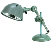 6" Uniflex Machine Lamp; 120V, 60 Watt Incandescent Light, Portable Base, Oil Resistant Shade, Gray Finish - Industrial Tool & Supply