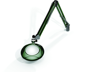 Green-Lite® 5" Racing Green Round LED Magnifier; 43" Reach; Table Edge Clamp - Industrial Tool & Supply