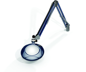 Green-Lite® 5" Spectra Blue Round LED Magnifier; 43" Reach; Table Edge Clamp - Industrial Tool & Supply