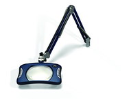 Green-Lite® 7" x 5-1/4"Spectra Blue Rectangular LED Magnifier; 43" Reach; Table Edge Clamp - Industrial Tool & Supply