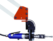 Horizontal/Vertical motor bracket for the 300 rpm pneumatic tapping motor and the Universal-Tap electric motor. - Industrial Tool & Supply