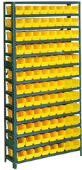 36 x 18 x 48'' (96 Bins Included) - Small Parts Bin Storage Shelving Unit - Industrial Tool & Supply