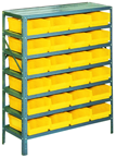 36 x 12 x 48'' (24 Bins Included) - Small Parts Bin Storage Shelving Unit - Industrial Tool & Supply